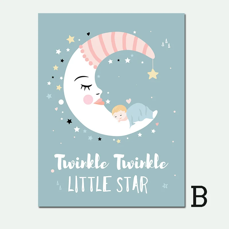 Детские декорации в скандинавском стиле постеры и принты с изображением медведя