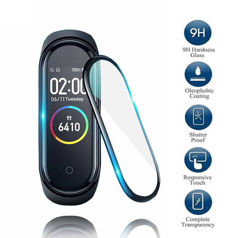 Защитная пленка для смарт-браслета Xiaomi Mi Band 4 Гидрогелевая на весь экран Band4 Mi4 не
