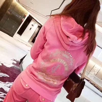 springfall 2021 womens brand velvet fabric tracksuits velour suit women track suit hoodies and pants fat sister sportswear sp