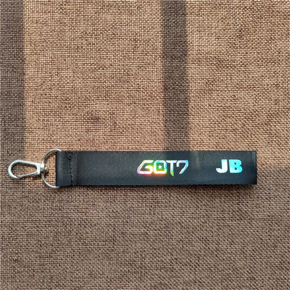 Модный Лазерный строп GOT7 1 шт. веревка для ключей с именем поставки kpop высокое