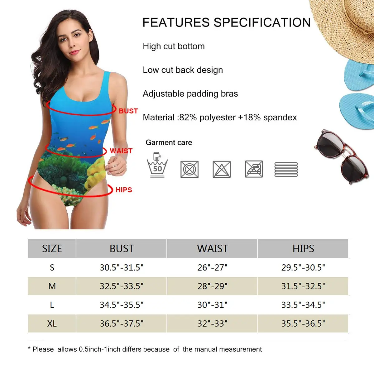 

Underwater World Halter Print 2021 Sexy Women One-Piece Swimsuit Suits Bodysuit Beach Wear Backless Monokini