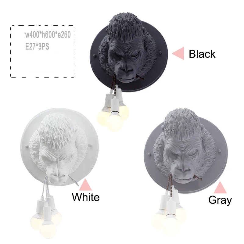 Настенный светильник gorilla в скандинавском стиле оригинальный креативный коридор