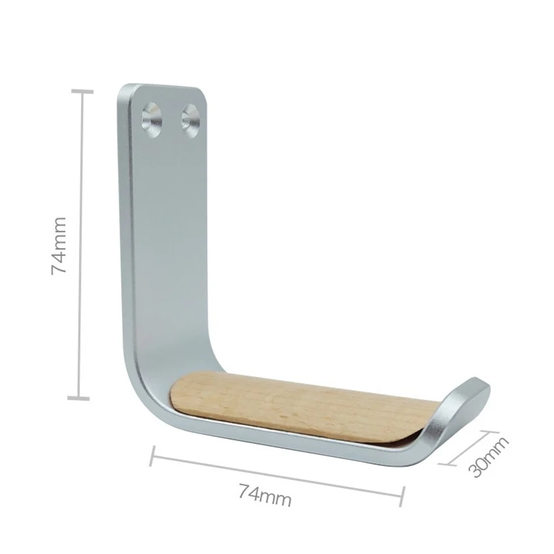 Держатель для гарнитуры с деревянной подушкой из алюминия под стол крепление