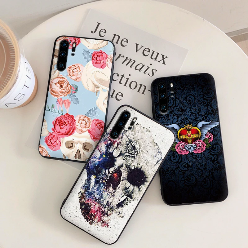 Чехол для мобильного телефона с изображением черепа цветка татуировки huawei Honor Note
