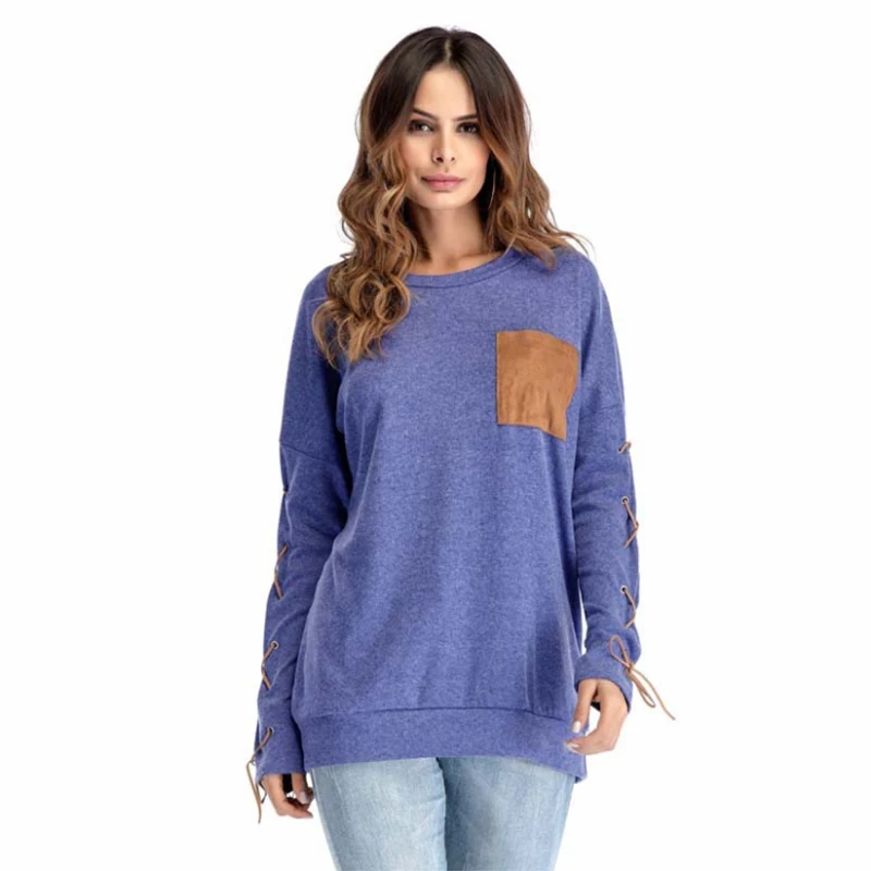 Diwish футболка с длинным рукавом для женщин 2019 одноцветные повседневные женские