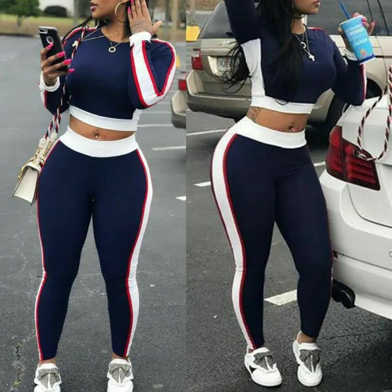 

Women's 2Pcs/Sets Tracksuit Hoodies Sweatshirt Pants Sport Wear Casual Suits 50JB