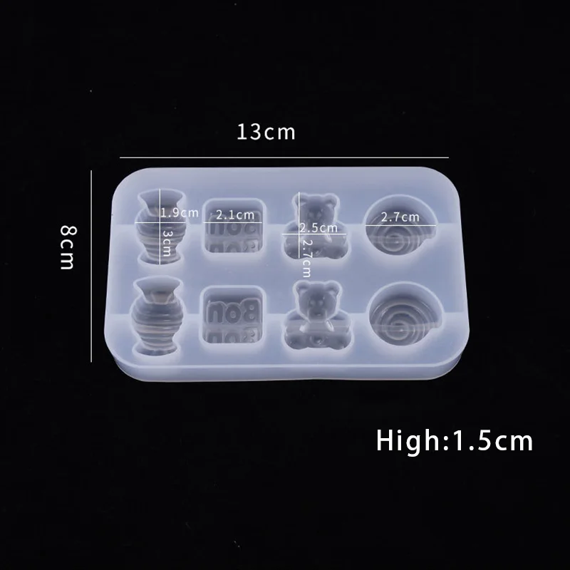 

Diy Bear Candy Multi Style Pendant Cute Candy Bear Jewelry Silicone Mold Epoxy Resin Mold Silicone Molds For Resin Art