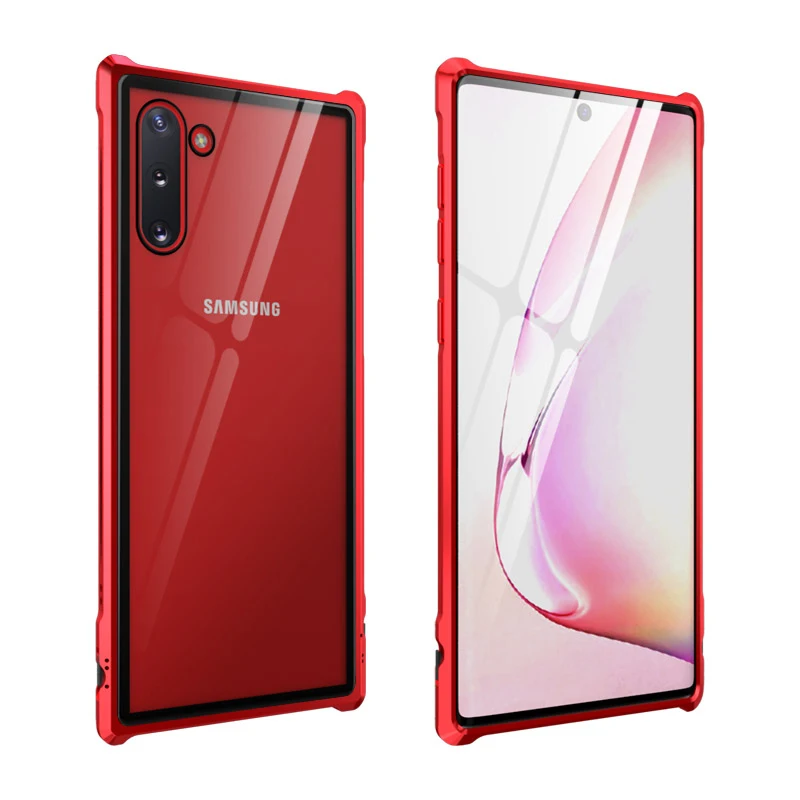 2019 чехол для телефона samsung Galaxy Note 10 Plus защелкивающаяся Кнопка Пряжка алюминиевая