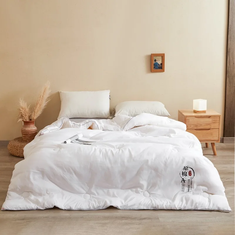 

Winter Soybean Fiber Quilt Aid Sleep Modern Luxury Home Textiles Super Warm Soft Thick Blanket Pure Cotton For Bed All Season