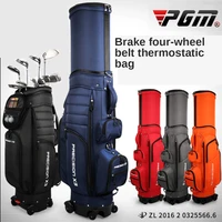 Golf Bag Men And Women Universal Air Bag Four Wheel Golf Bag Telescopic Bag Can Brake Flat Push Ball Backpack