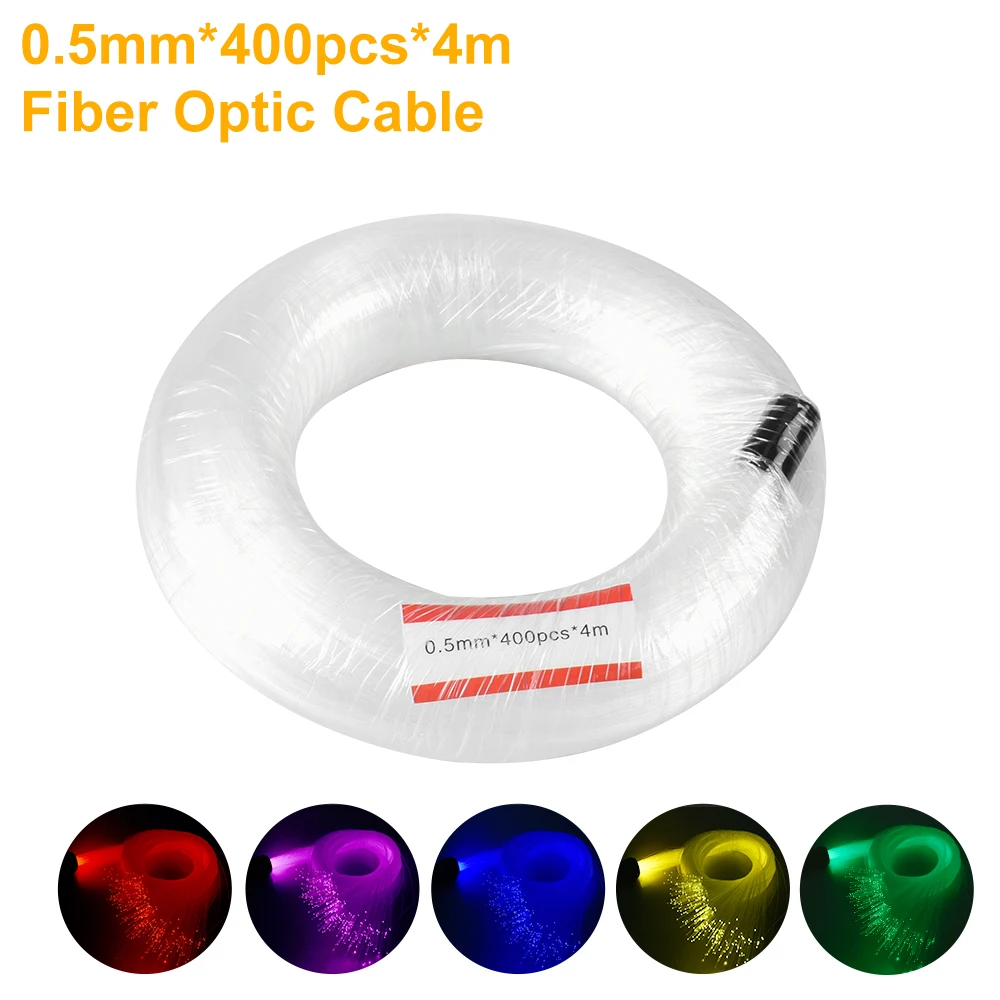 0 5 мм * 400 шт. 4 м концевой светящийся волоконно-оптический свет PMMA Пластиковый