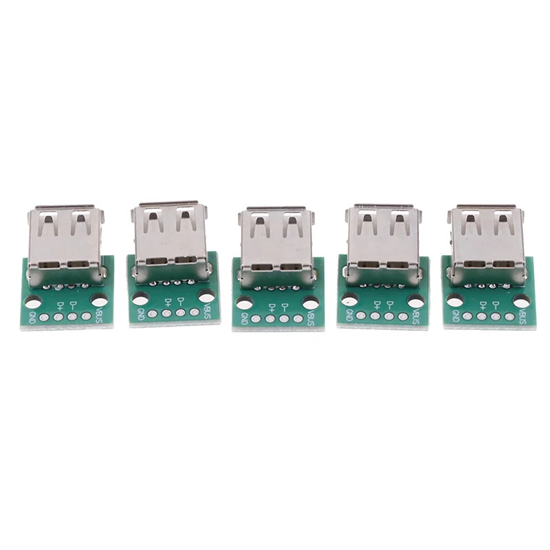5 шт. Тип у муфтовый стыковочный USB к DIP 2 54 мм разъем PCB разъемами платы