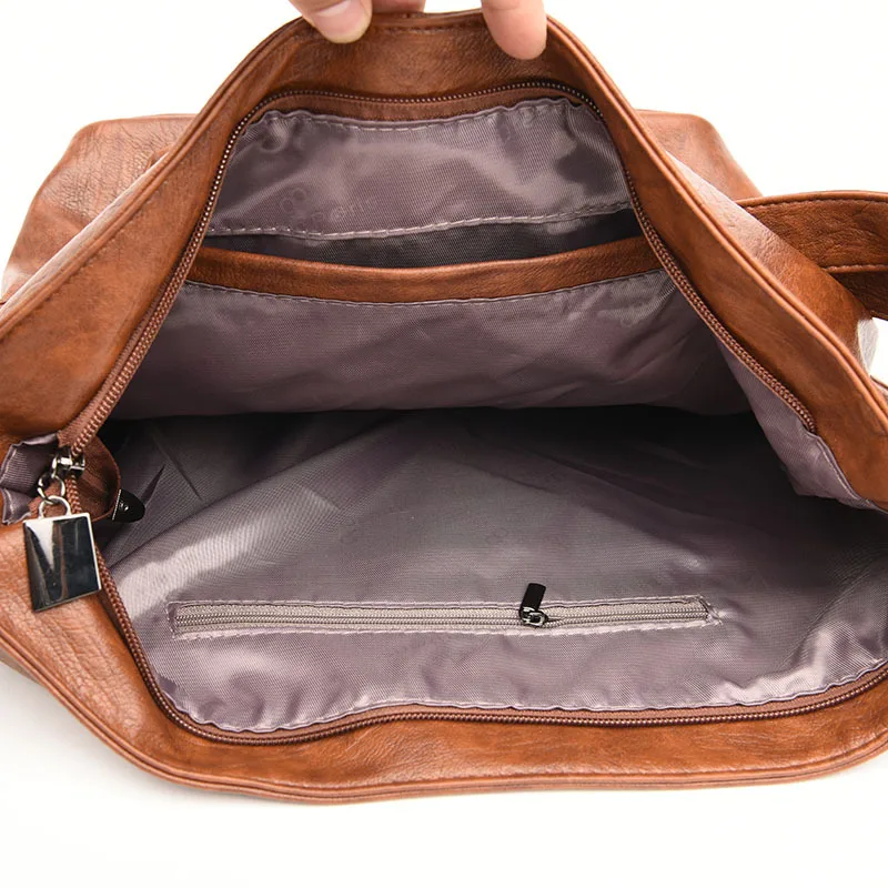 Многофункциональные модные сумки через плечо для женщин кожаные в стиле ретро