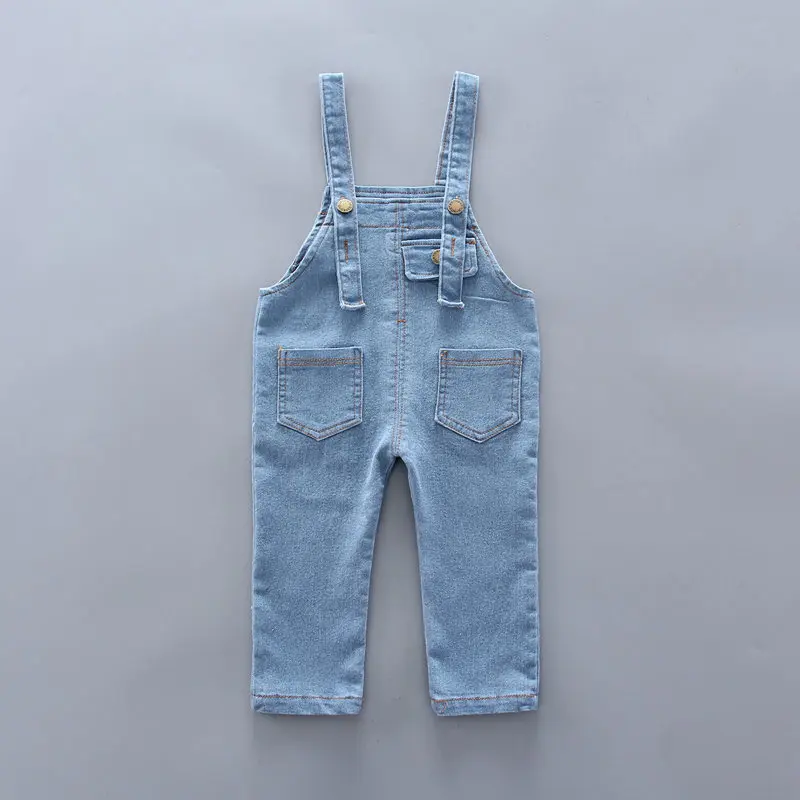 

New Spring Autumn Children Cotton Clothes Baby Girls Suit fot Hooded denim Bib Pants 2Pcs/sets Out Kid Fashion Clothing sets