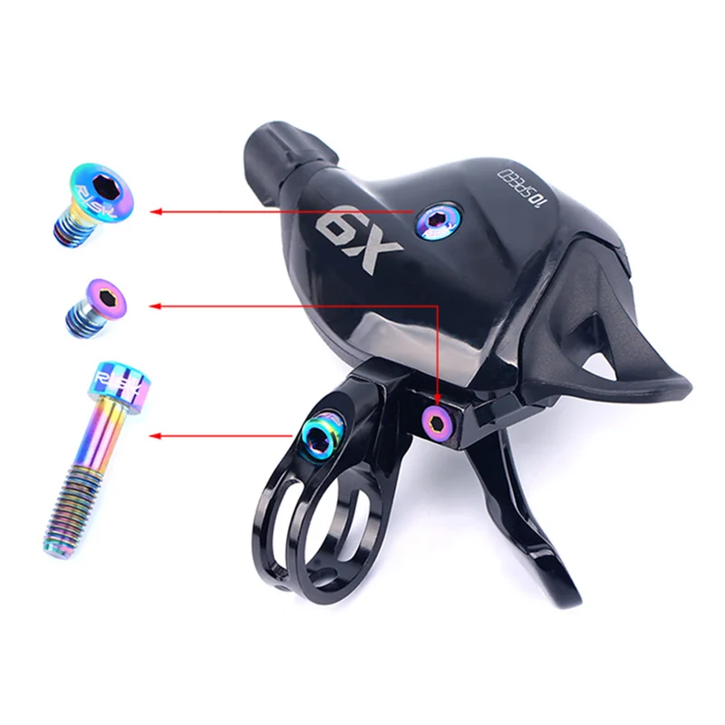 RISK Titanium Alloy Screw Kits for SRAM Front Derailleurs Fixing GX/Eagle/X9/X01/X01Eagle/XX1 Trigger Fixed Bolts Hollow Design | Спорт и