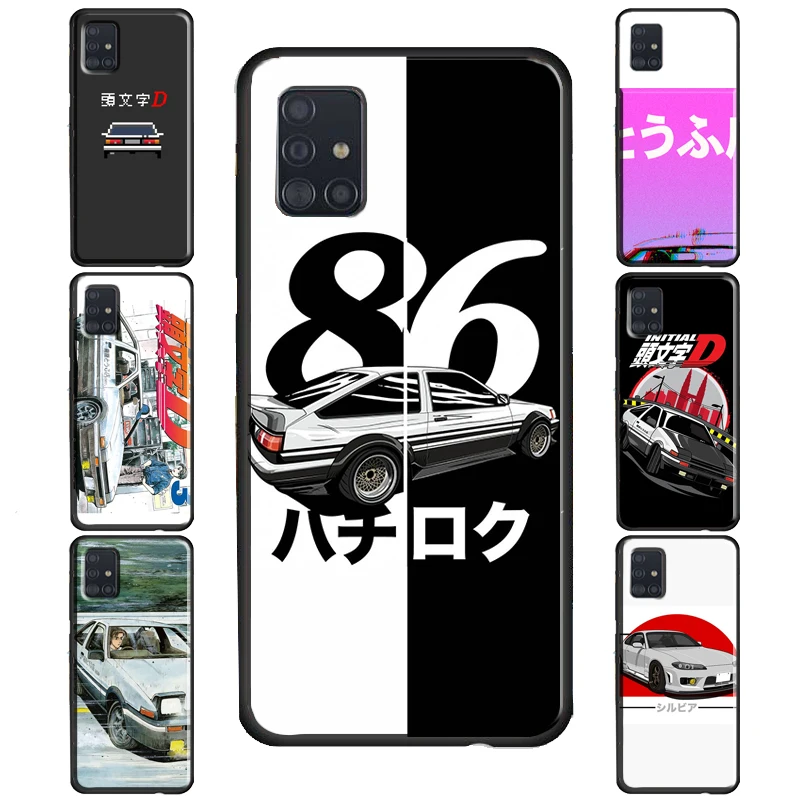 Автомобильный чехол Amine INITIAL D AE86 для Samsung Galaxy S20 FE S21 Ultra S8 S9 S10 Plus S10e Note 20 10 | Мобильные