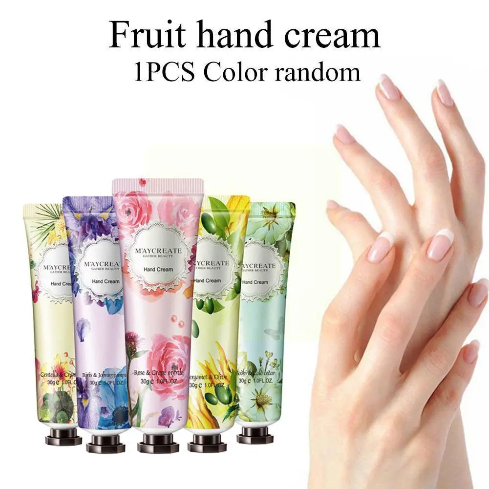 

30g Hand Cream Flower Orchid Fruit Scent Hand Cosmetics Care Nourishing Hand Moisturizing Hydrating Skin For Winter Care P2W8