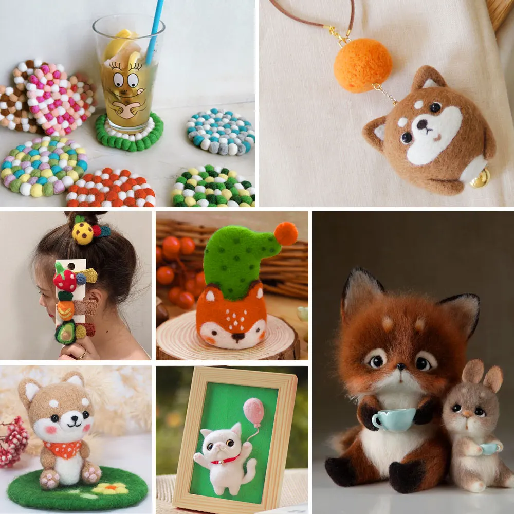 100 г шерстяные войлочные шарики игла для валяния стартер сделай сам кукла