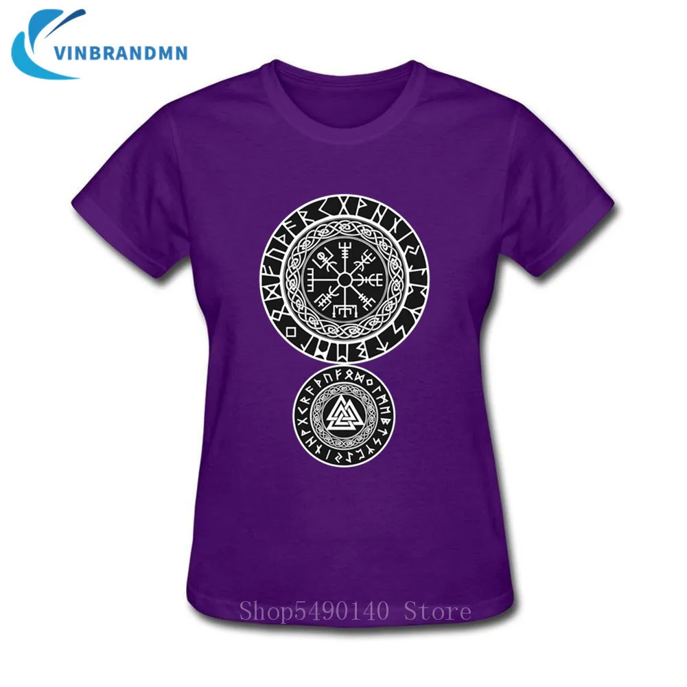 Женская Винтажная Футболка Vegvisir стильная футболка в стиле ретро с символикой