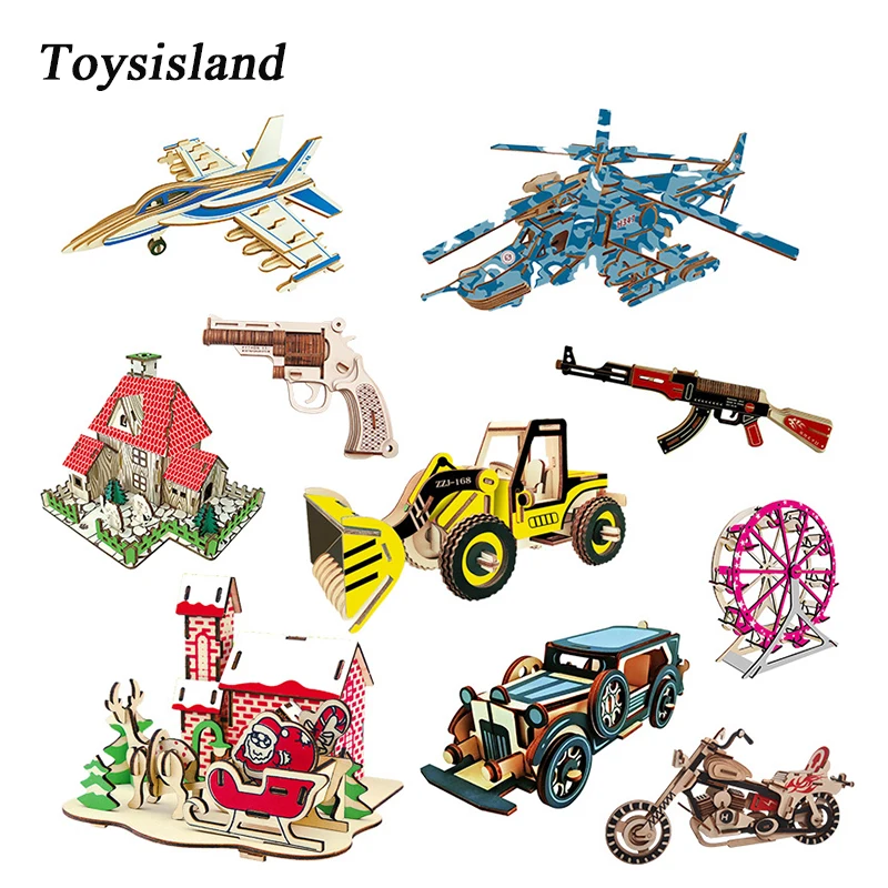 3D DIY деревянный автомобиль грузовик игра головоломка для детей натуральный цвет