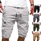 Мужские летние шорты Bababuy, модные повседневные брюки-карго со множеством карманов, брюки с кулиской, мужские брюки