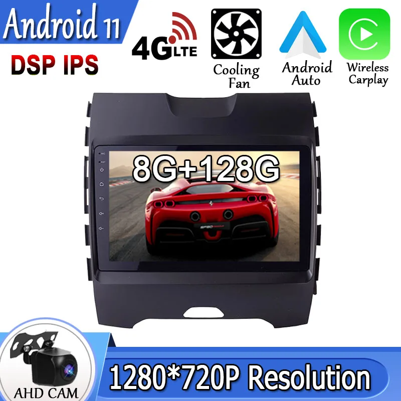 

9"Android 11 For Ford Edge 2015-2018 GPS Car Radio Player Navigation Multimedia Wireless Carplay BT No DVD