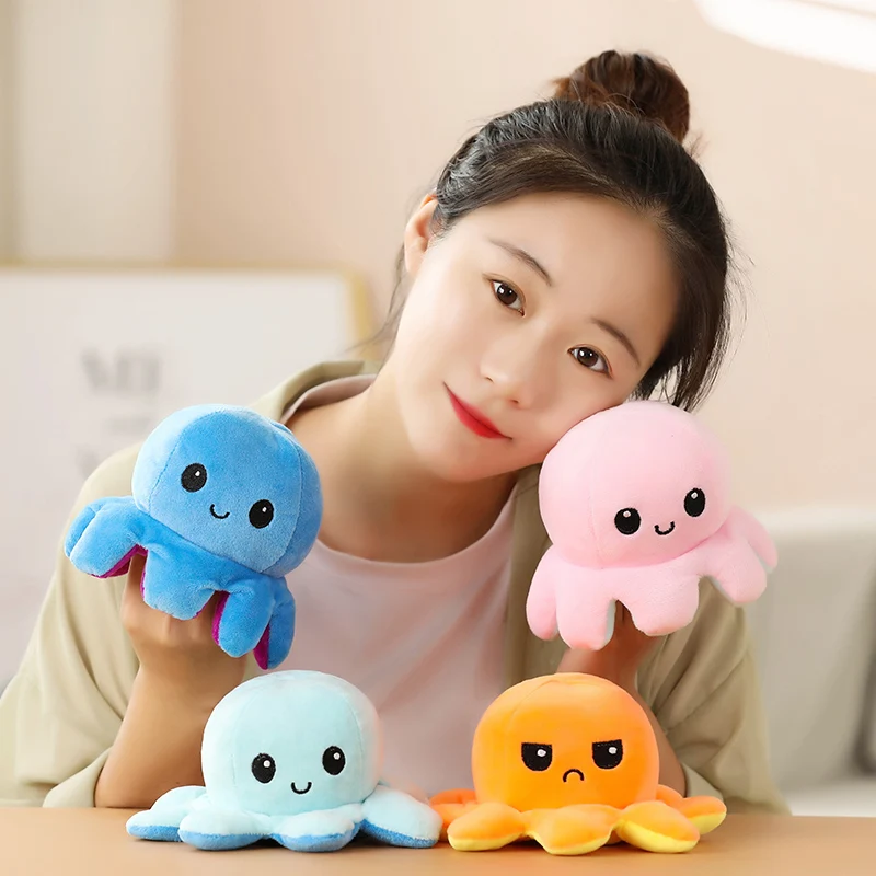 

Newly-arrived Kids Double-sided Cara Soft Toys Flip Nap Flip Toys Doble Party Cut Doll Gift Toys Plush Party Mascot Home Squishy