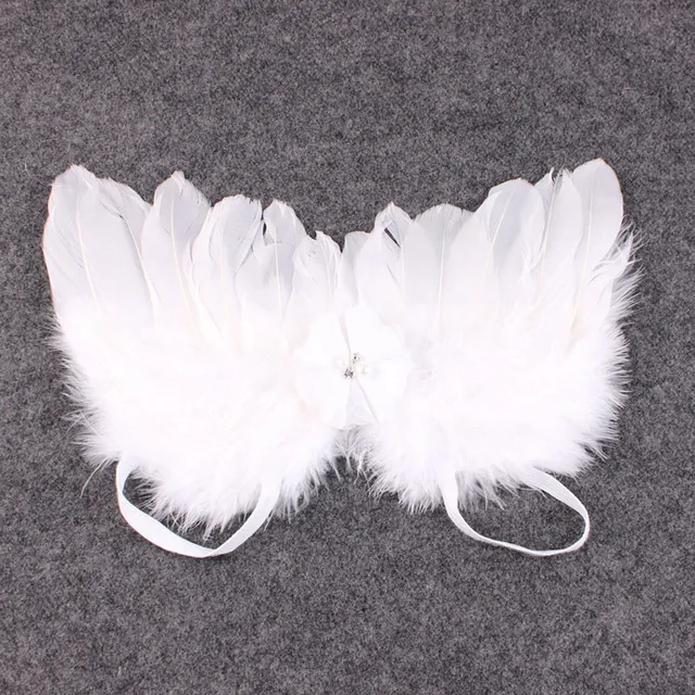 white wing Реквизит для фотосъемки новорожденных, аксессуары для маленьких девочек, белые крылья Ангела из перьев, перо для новорожденных, реквизит для фотосессии, Fotografia - Цвет: white wing