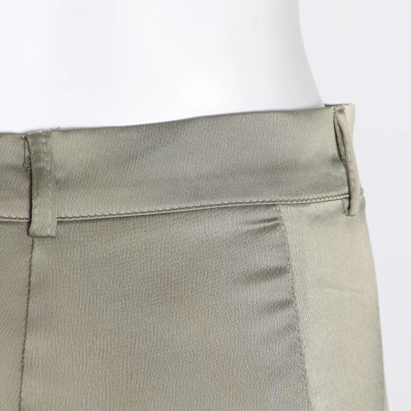 CHICEVER, летние повседневные однотонные штаны для женщин, высокая талия, карман на молнии, большой размер, длинные широкие штаны, модная одежда, Новинка