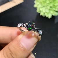 new coming 100 natural and real black opal ring 925 sterling silver fine jewelry opal ring