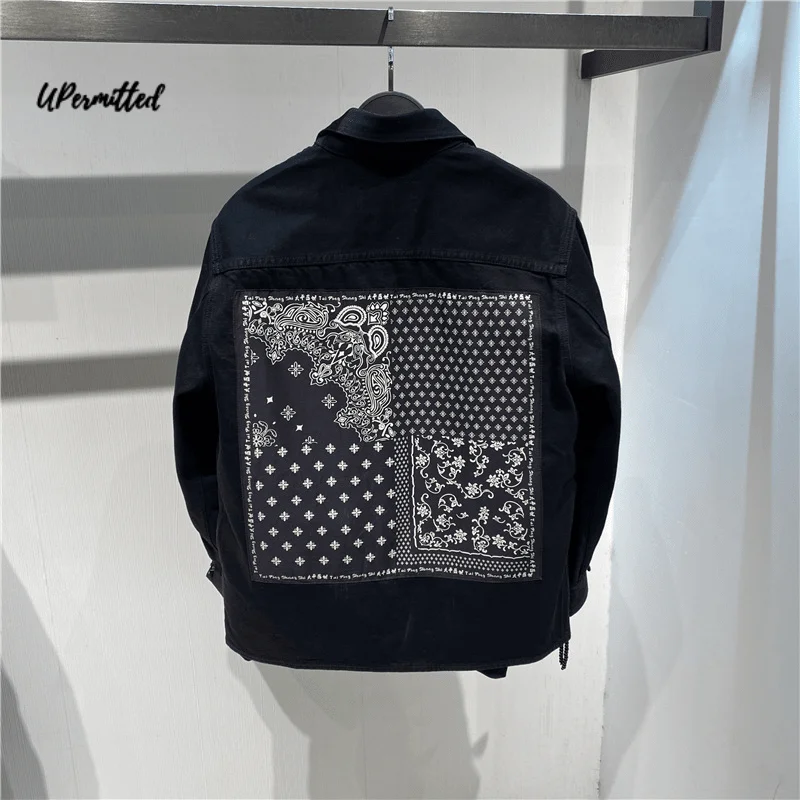 

Джинсовая куртка мужская свободного покроя, Повседневная модная верхняя одежда из денима в винтажном стиле, для скейтборда, в стиле хип-поп,...