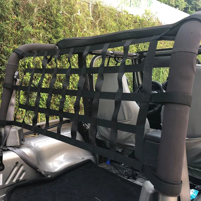 Для Jeep Wrangler JK TJ 1997 2018 грузовая сеть заднее окно дополнительное место для хранения