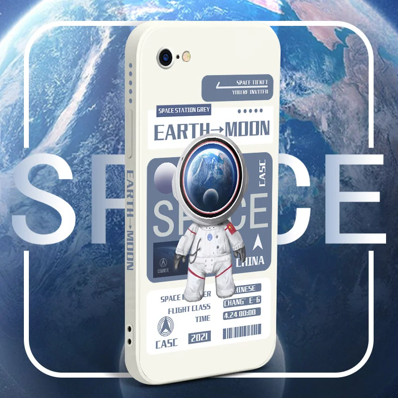 

Moon Exploration Phone Case For iPhone 6 6S 6SPlus 6Plus Plus Liquid Silicone Cover