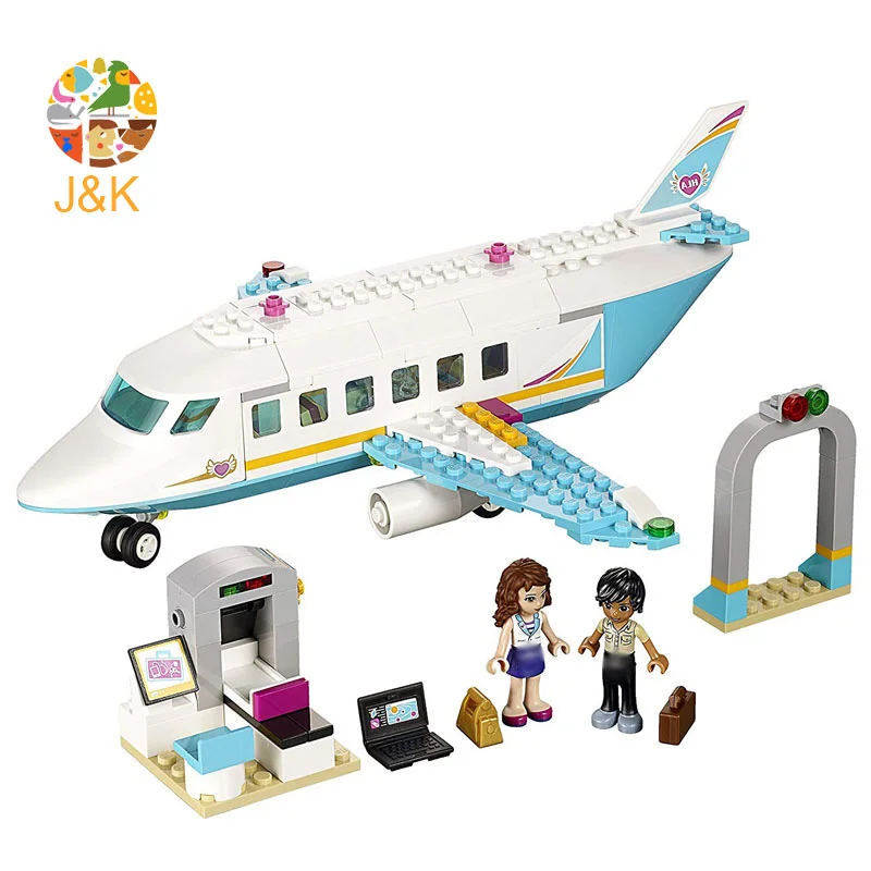 Сердце озеро город частный аэропорт 41100 236 шт. Строительный набор Blcok кирпич