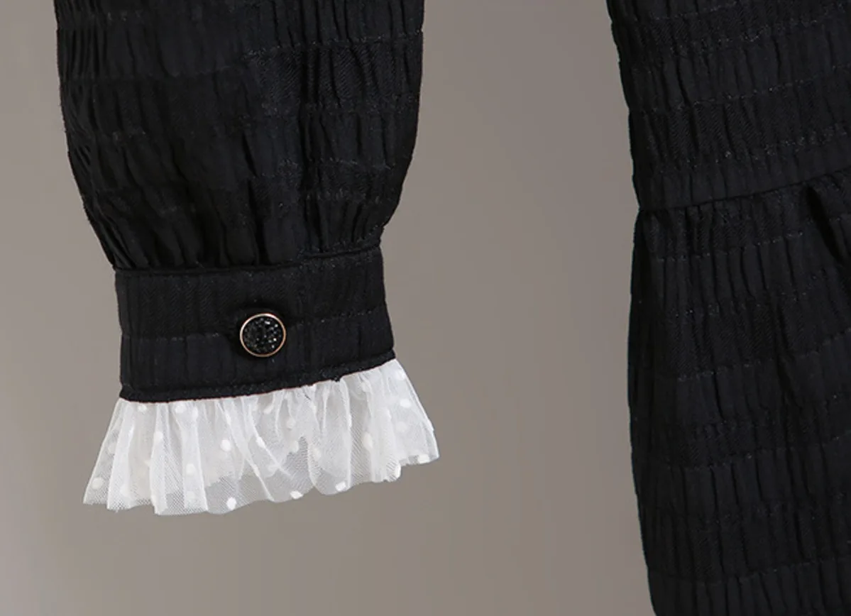 

BacklakeGirls 2020 Women Lace Long Sleeve Midi Fashion Black Party Dress Elegant V Neck High Waist Women's Casual Cocktail Dress