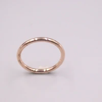 new solid pure 18kt rose gold ring women 2mm smooth ring 0 9 1 1g us5 9