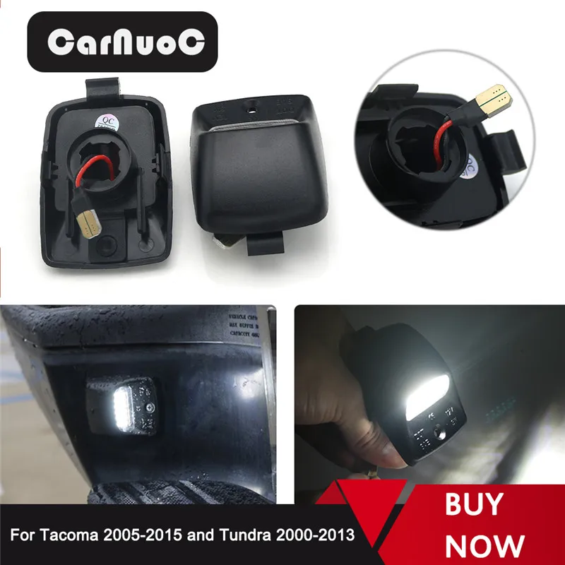 2 шт., светодиодные лампы для автомобильных номерных знаков Tacoma 2005- 2015 Tundra 2000- 2013 6000k 12 В