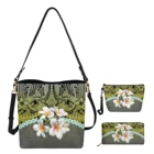 Женская дорожная сумка-ведро FORUDESIGNS в стиле ретро, полинезийская племенная плетеная Женская сумочка с 3D-принтом и кошельком