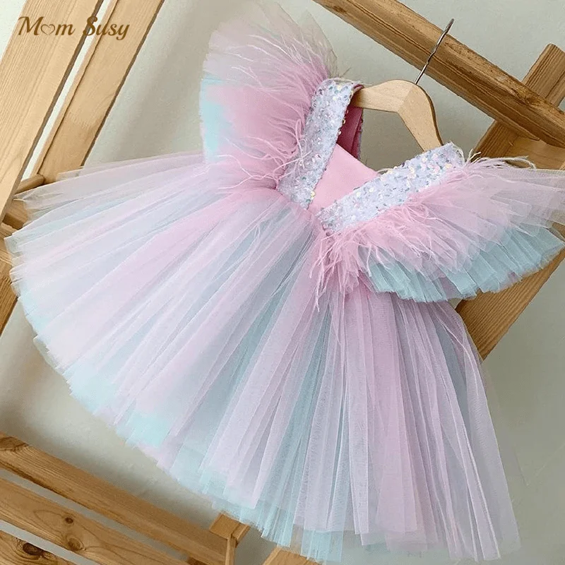 

Baby Girl Princess Ruffle Tutu Dress Infant Toddler Teen Vintage Layer Tulle Vestido Party Pageant Birthday Baptism Frocks 1-14Y