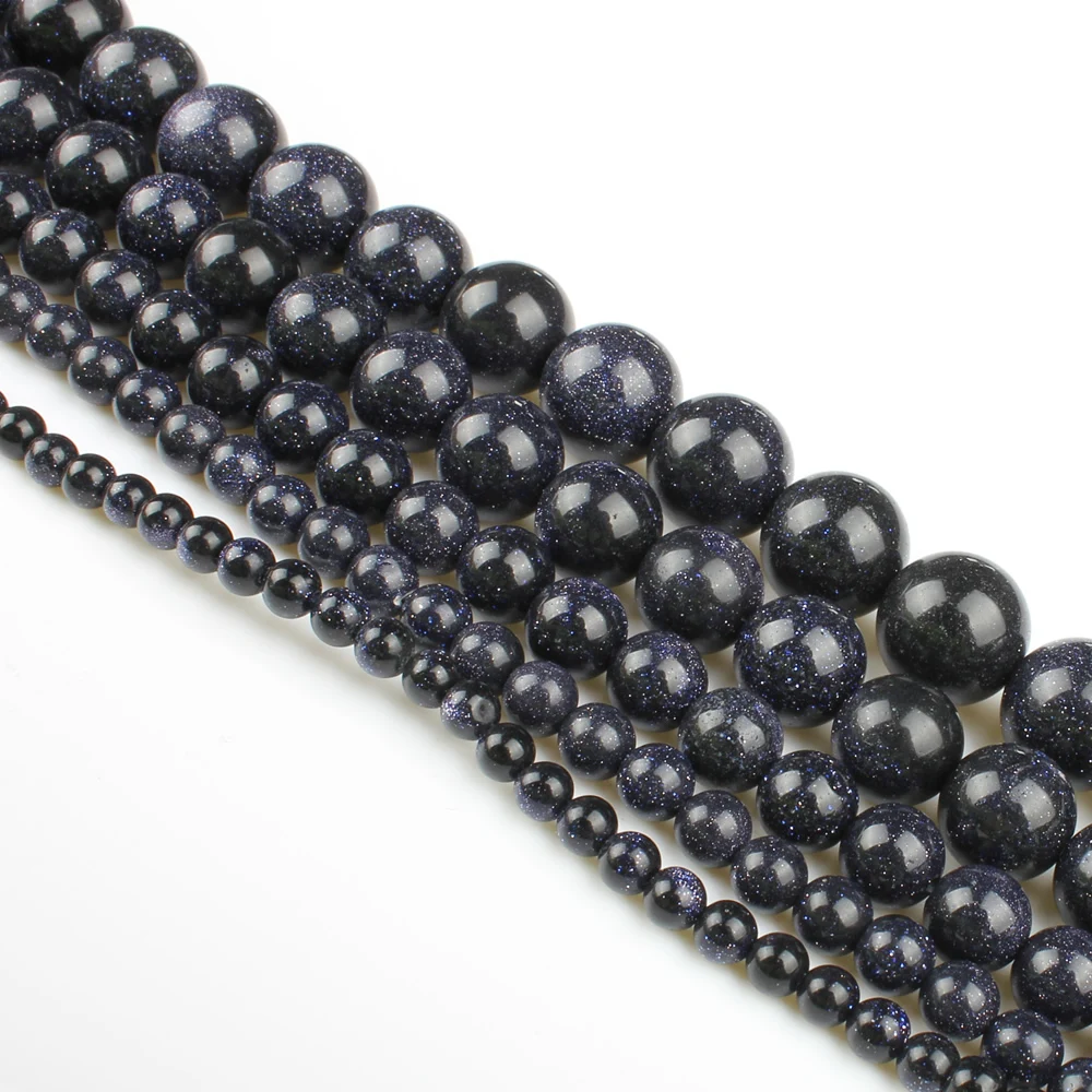 Натуральный драгоценный камень популярный синий песчаник круглые свободные