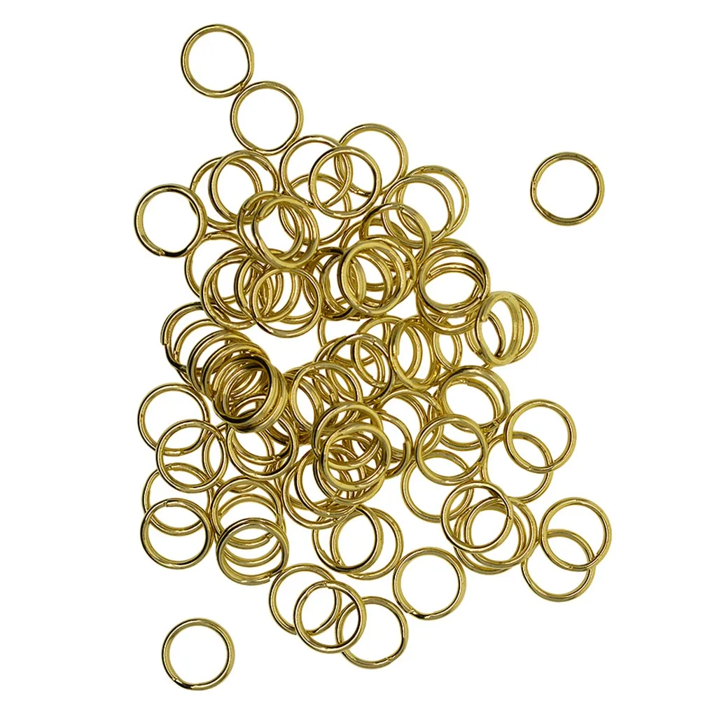 

50 шт 10 мм латунное кольцо с разделением части цепи для подключения Омаров застежка, амулеты, звенья и другие ювелирные изделия