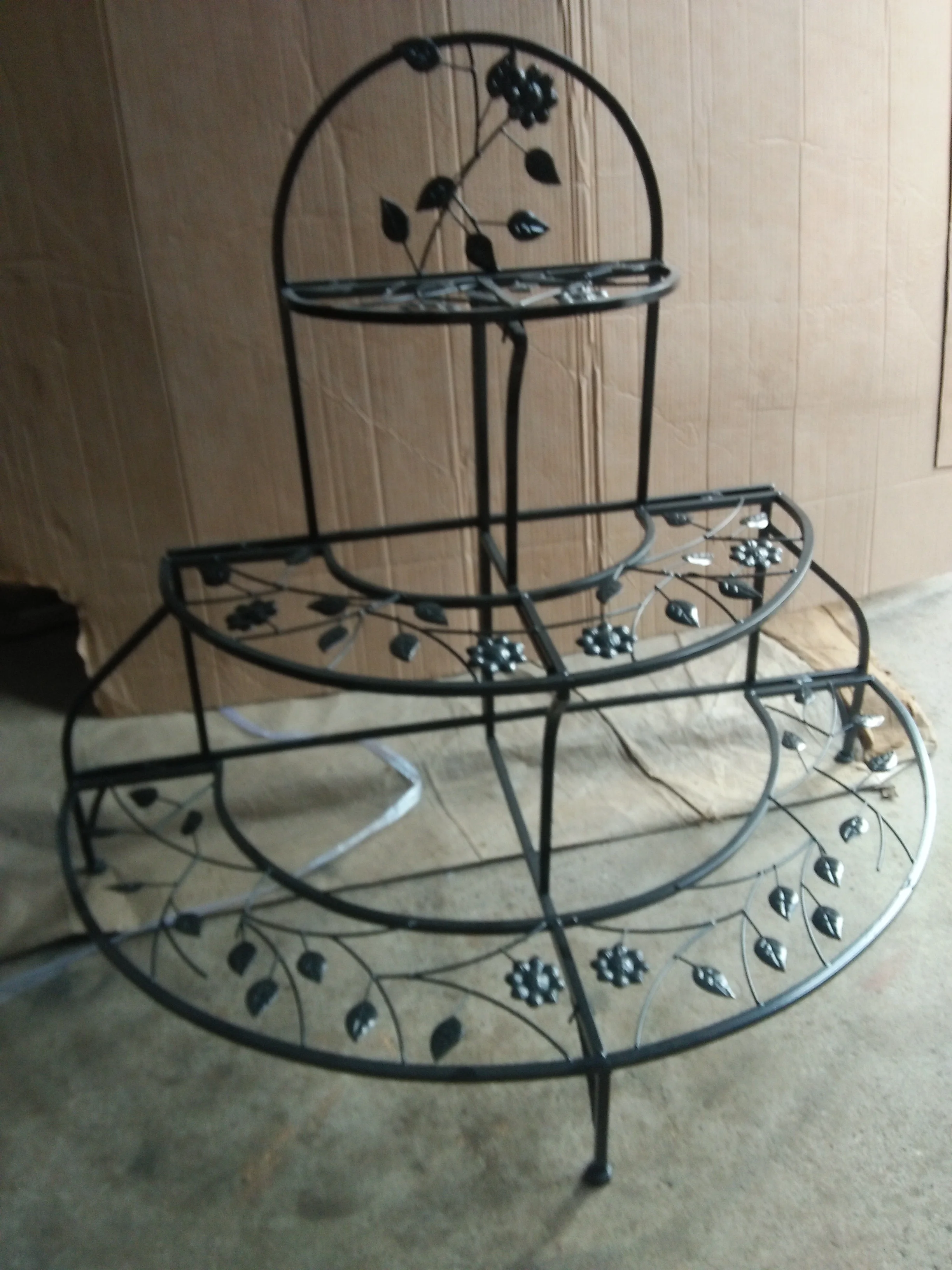 

creative storage frame ladder flower stand semi-circular flower stand display stand Step type wrought iron boots shoe rack