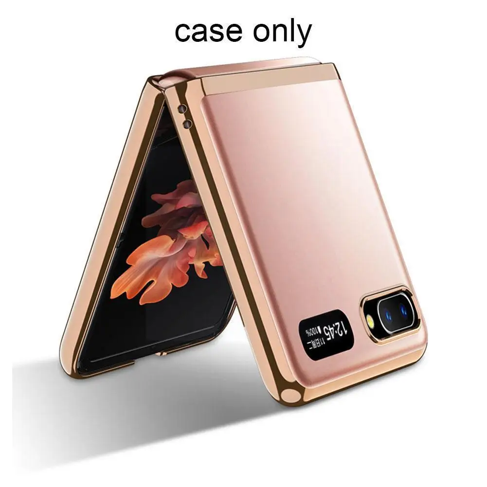 

Transparent Folding Phone Case For Samsung Z Flip Case 3 Shockproof Protective Phone Frame Cover Plating G2C9