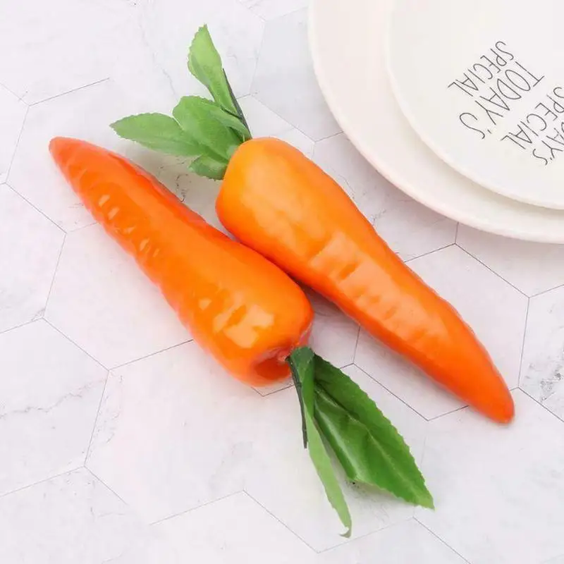 

Simulation Carrots Fake Fruits and Vegetables Wholesale Props Model Carrot Decoration Craft Home Jewelry C0Y9