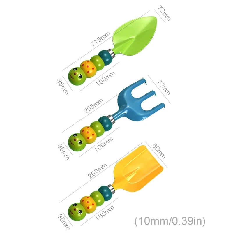 

1 Pc Caterpillar Design Shovel Rake Beach Toy Summer Seaside Dig Sand Kids Mini Garden Tool Children Birthday Gift