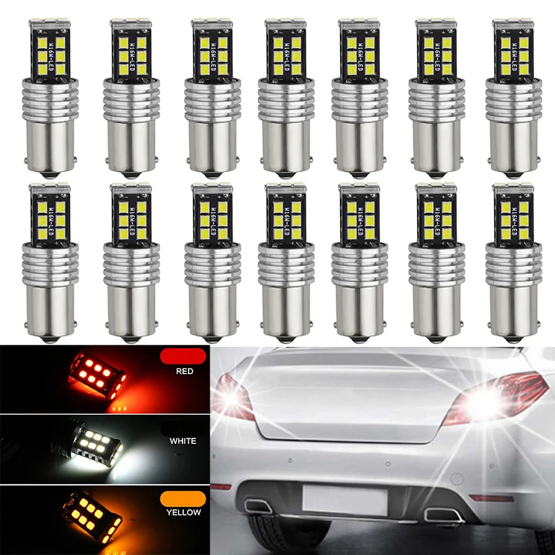 2x1157 P21/5 Вт BAY15D S25 1156 BA15S P21W светодиодный светильник с can bus 2835 15SMD заднего хода