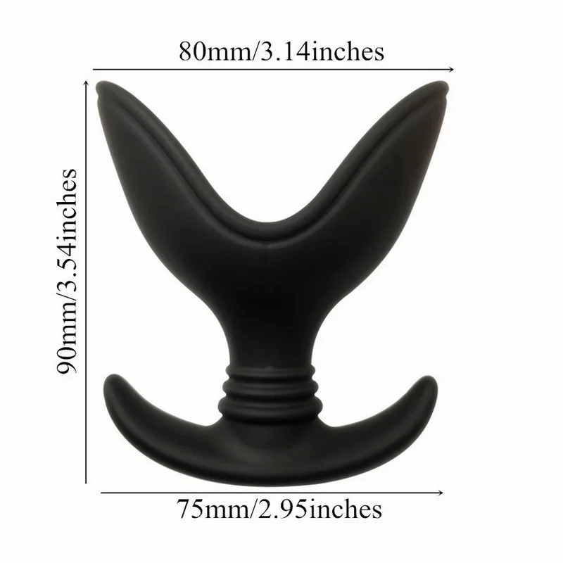 Мягкая силиконовая Анальная пробка с v-образным вырезом игрушка SM открытая