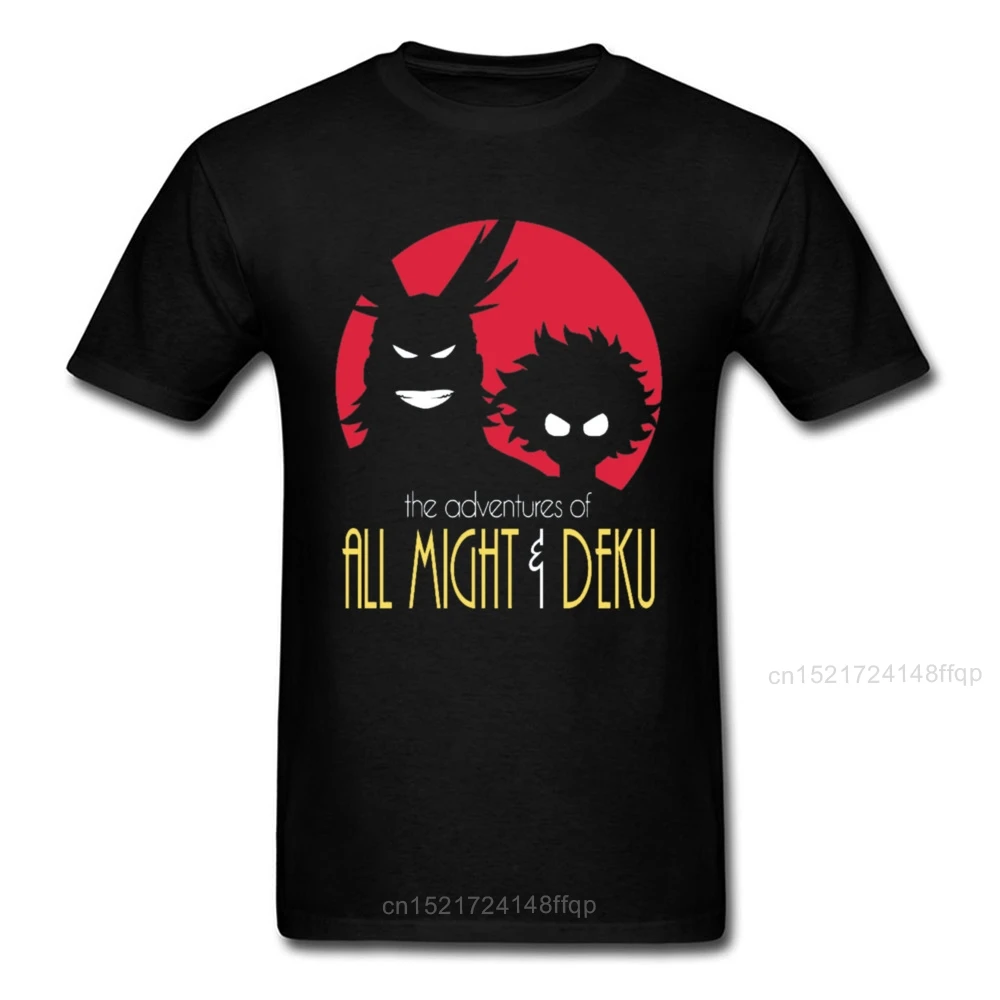 Забавная Мужская футболка с аниме надписью Adventure Time Deku хлопковая My Hero academic черная