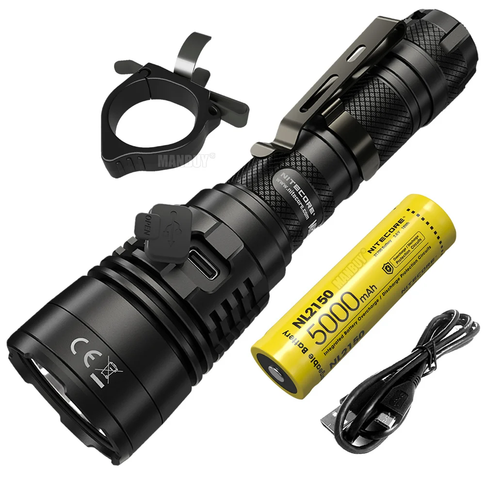 Продажа 2012 Nitecore NTR10 тактическое кольцо Pro + MH25S 1800 LMs USB Тип C перезаряжаемый фонарик 5000 мАч батарея для кемпинга охоты