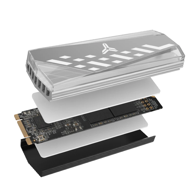 

Jonsbo M.2 SSD Aluminium Heat Sink 5V ARGB 2280 M2 Cooler Addressable RGB Sync Radiator Heatsink